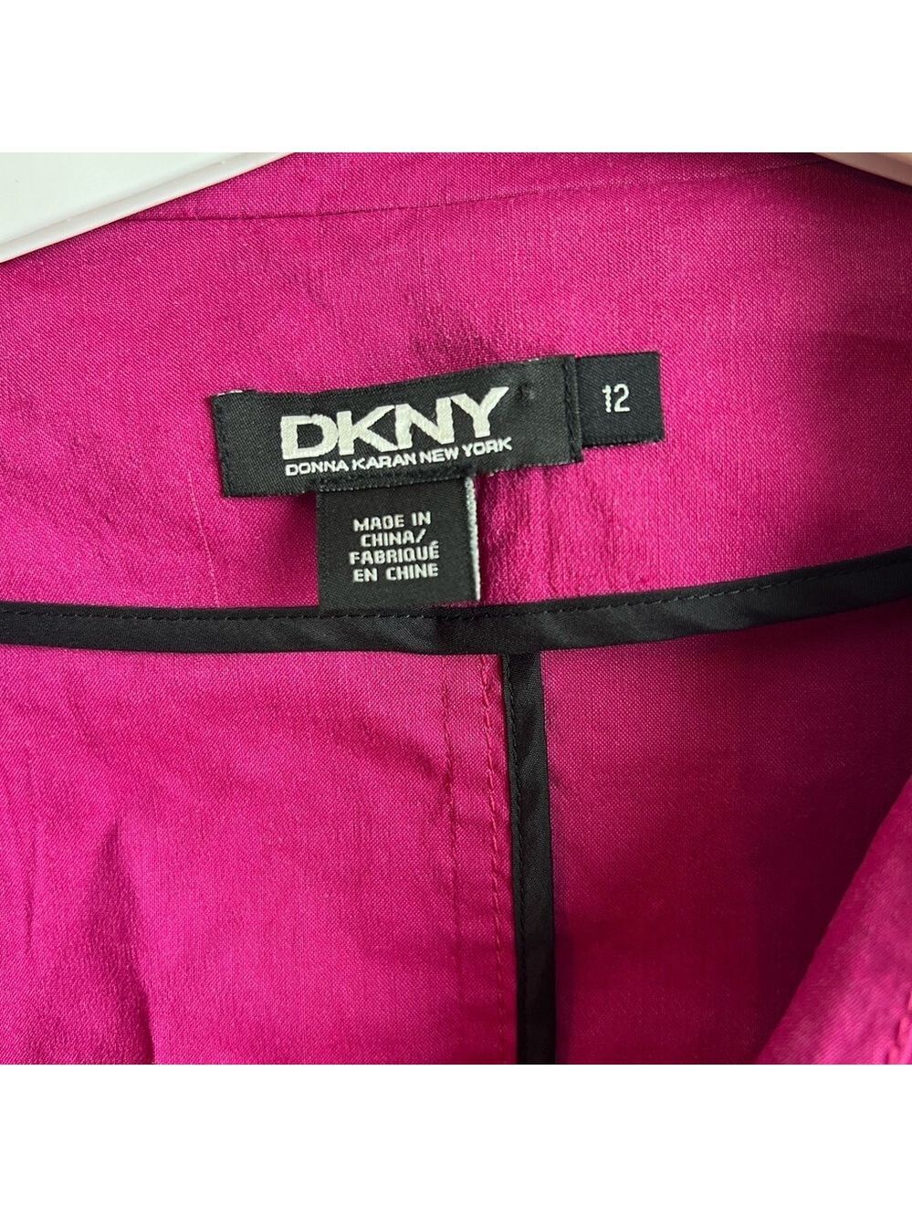 DKNY Fuchsia Pink Button-Front Jacket - Picture 4 of 7